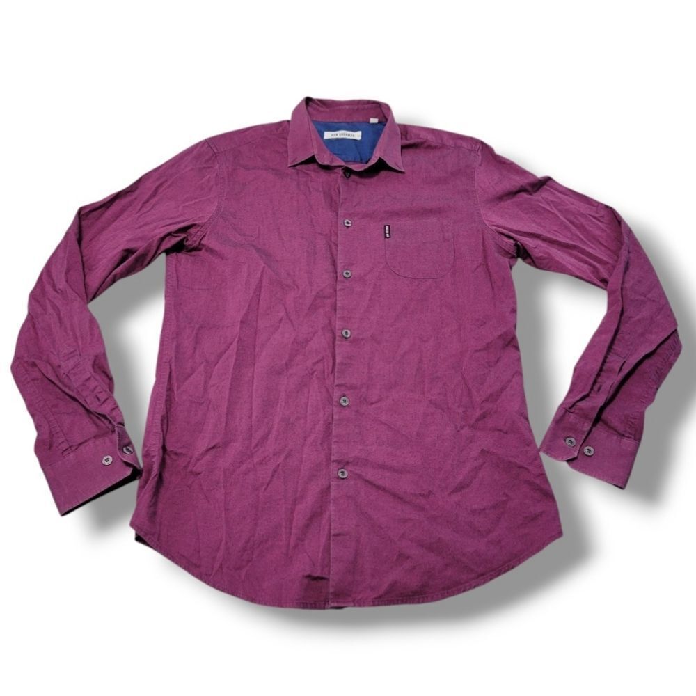 Ben Sherman Shirt Size Medium Men's Business Casual Shirt Long Sleeve Button Up